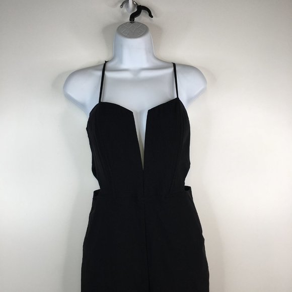 Nasty Gal Cutout Black Bustier Jumpsuit Size M - Picture 5 of 15